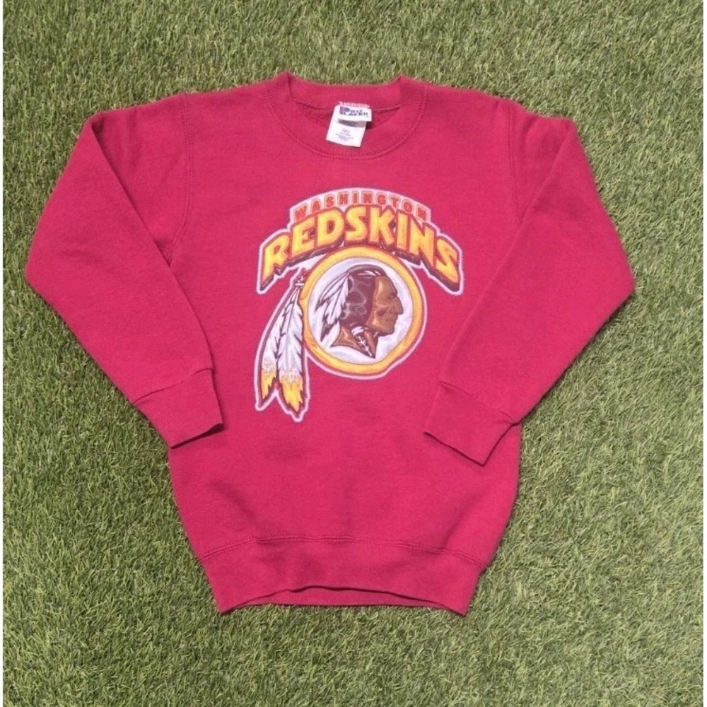 Vintage 90s Pro Layer Washington Redskins Sweatshirt Youth Size 10/12 Made in US